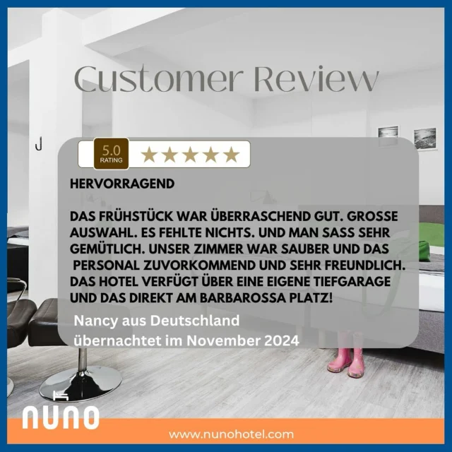 #reviewtime
Happy Guests 🧡Happy Us! 🧡

#happyguests #hotelgast #hotelsuche #booknow (link in bio) #hotelreview #nunohotelköln #nuno #hotels #köln #cologne #visitcologne #businesstrip #businesstravel #citytrip #kölnhotel #travelcologne #kölncitiy #travelgermany #citycenterhotel #hotelstay #travelblogger #reviews #hotelbewertung #hotelsuche #hotelköln