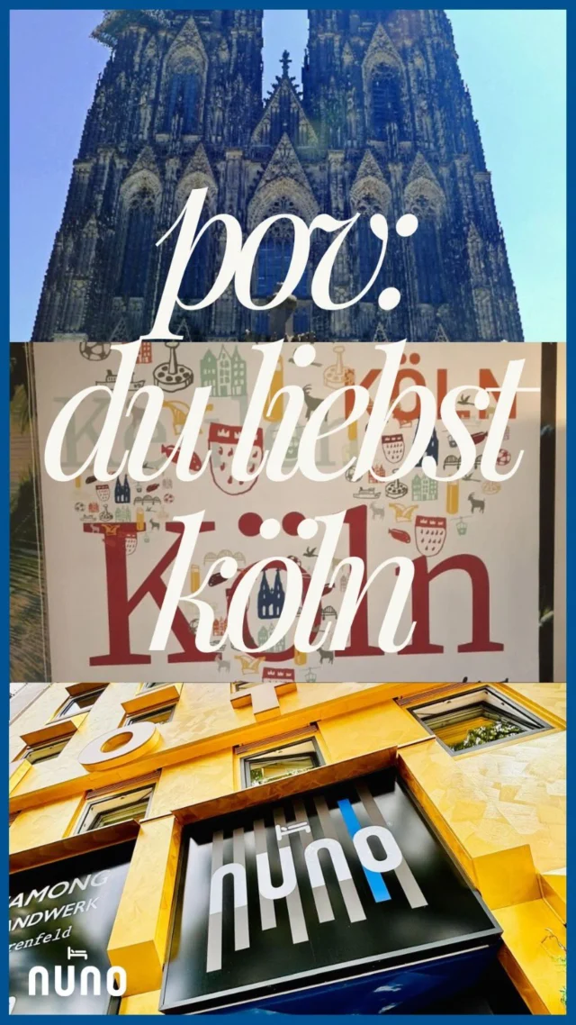 #POV Du liebst Köln 💕
Dann bist du bei uns genau richtig. Unser goldenes Hotel NUNO liegt zentral im Stadtzentrum📍und du erreichst fußläufig die angesagten Clubs🪩, Bars🍹 und Restaurants 🍝 die Kölner Einkaufsmeile🛍️. Köln ist cool - Komm uns besuchen 🧡
#POV You love Cologne 💕
Then you’e come to the right place. Our golden Hotel NUNO is centrally located in the city centre📍and you can reach the trendy clubs🪩, bars🍹 and restaurants 🍝 Cologne’s shopping mile 🛍️ within walking distance. Cologne is cool - come and visit us 🧡 
#kkölnliebe #nuno #nunohotel #booknow (link in bio) #köln #goldhotel #cityhotel #citycenterhotel #cologne #weekendtrip #shoppingtrip #girlsnightout #kwartierlatäng #kölle #citybreak #städtetrip