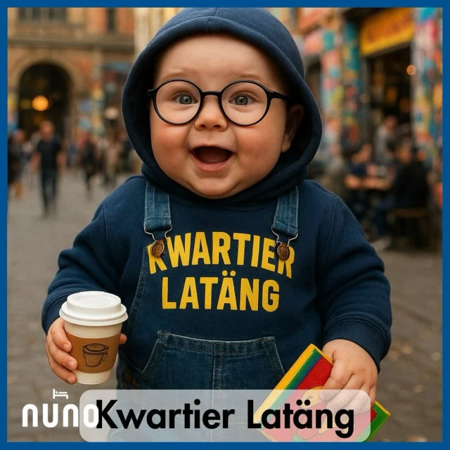 Da ist es: Das süße digitale Veedel-Baby KWARTIER LATÄNG 💙💛🩷🖤 @kwartier_lataeng aus dem Hause Radio Köln 📻@radiokoeln Was meint Ihr? Weche KI hat das Flair vom unserem coolen Innenstadtviertel am besten wiedergegeben? Wir senden auf jeden Fall liebe Grüße an das Social Media Team von Radio Köln und sagen Dankeschön🧡 #KwartierLatäng #VeedelLiebe #Köln #Kölle #nunohotel #goldhotel #cityhotel