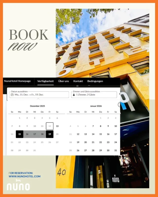 Seid ihr Team spontan?
Dann  heißt es schnell zugreifen – die letzten Zimmer für dieses Jahr sind nur noch nächste Woche verfügbar!
Weihnachtsmärkte, Last-Minute-Geschenkeshopping oder Köln-Feeling pur 🧡kommt uns besuchen🧡
Und wusstet ihr schon?
Bei Direktbuchung über unsere Homepage👩🏼‍💻 bekommt ihr garantiert den besten Preis. 🧡🏨
 Are you team spontaneous?
Then you need to act fast – the last rooms for this year are only available next week!
Christmas markets, last-minute gift shopping or pure Cologne flair 🧡come and visit us🧡
And did you know?
When you book directly through our website👩🏼‍💻, you are guaranteed to get the best price. 🧡🏨

 #nuno #nunohotel #booknow (link in bio) #goldhotel #köln #cologne #visitcologne #hotelköln #cityhotel #citytrip #citycenterhotel #kwartierlatäng #städtetrip