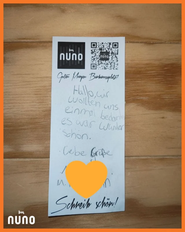 Neue Stifte, neue Geschichten. ✍️
Und manchmal entstehen daraus genau solche Nachrichten, die uns den Tag verschönern.

Danke fürs Dasein. 🧡

"Hi, we just wanted to say thank you. It was wonderful. Best wishes"

New pens, new stories. ✍️
And sometimes that leads to messages just like this, which brighten our day.

Thank you for being there. 🧡

#guestreview #nunohotel #cityhotel #hotelköln #visitcologne
book now (Link in Bio)